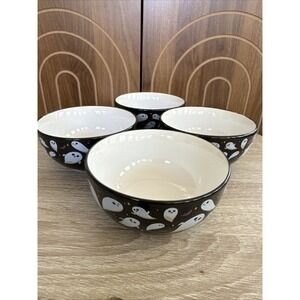 Set Of Four Halloween Ghost Bowls